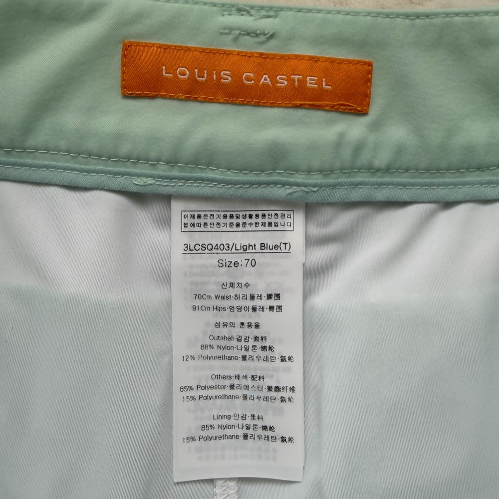 Louis Castel Golf Prep Tennis light Blue Mini Skort -White Athletic Skirt Shorts - Picture 8 of 11